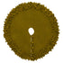 Hand Felted Wool Christmas Tree Skirt - Overlapping Flowers Border in Chartreuse Green - 64" - ARCADIA HOME